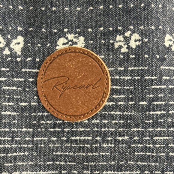 Rip Curl Unisex Canvas Backpack Blue & White Pattern Adjustable Straps Daypack - Picture 3 of 11